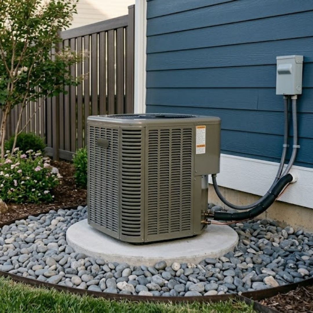 AC condenser outside of home